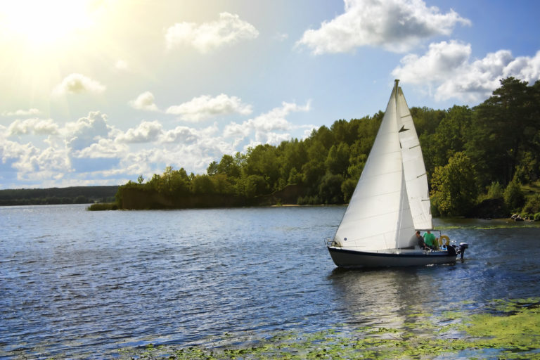 yacht on the lake
